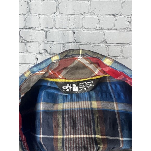 The North Face Men XXL Short Sleeve Shirt Nylon, Polyester Seersucker Blue Plaid - Picture 10 of 10
